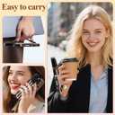 LSL for iPhone 16 Pro Case with Wrist Strap Kickstand, Cute Stripes Vertical Lines Pattern, Camera Protection Slim Soft TPU Shockproof Anti-Scratch Protective Case for Women Girls, Brown