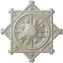 38 1/4"OD x 1 1/2"P Antilles Ceiling Medallion (Fits Canopies up to 6"), Hand-Painted Flash Blue