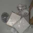 2 Pack Bath Vanity Light Fixture, Modern Indoor Wall Scone Lighting with Opal White Glass Shade, White Gold Wall Lamps