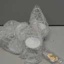 1/12 Scale Dollhouse Table Chair Sets, 9Pcs Metal Miniature Patio Sets, Dollhouse Fairy Garden Bistro Outdoor Furniture Accessories with Jasmine, Daisies, Squirrel and Kettle