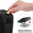 Ginsco Car Trash Can Cup Holder, 2 Pack Mini Trash Can with Lid, Car Accessories for Interior, Leakproof Small Trash Cup for Home with Additional 2 ABS Hooks and 90pcs Trash Bags Black