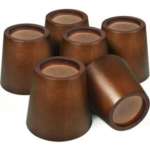 Sopicoz Wooden Bed Risers 3 Inch Round Furniture Risers Set of 6, Heavy Duty Wood Bed Lifts Risers for Bed Frame, Table, Sofa, Couch, Desk, Dresser
