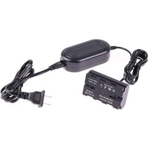 Foto4easy AC Power Adapter with NP-F Dummy Battery DC upler for Sony NP-F970 NP-F960 NP-F770 NP-F750 NP-F550 to Power Video LED Light Camera Monitor,Black