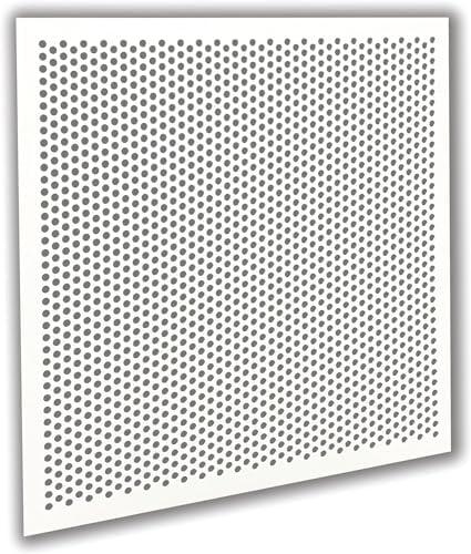 2'x2' White Plastic Perforated Tile with 3/8" Holes (4-Pack)