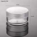 100 Count 10g Sample Jars with Lids Makeup Jars Plastic Lip Scrub Containers TSA Approved Cosmetic Containers for Traveling - Clear