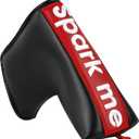 Blade Putter Cover, Spark Me Funny Putter Headcover Embroidery Black/Red