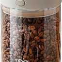 KIGI Glass Coffee Canister for Ground Coffee with One-Way CO2 Valve and Freshness Tracker,Airtight Coffee Bean Storage Containers (1.1L/34OZ)