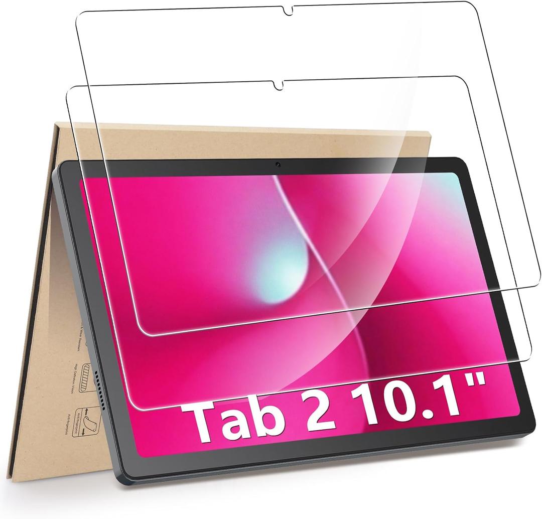2-Pack Screen Protector Compatible with T-Mobile REVVL Tab 2 10.1 Inch Tablet 2025 Release, Tempered Glass Film [HD Clarity] [9 Hardness] [Anti-Scratch]