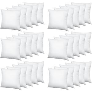 Sintuff 30 Pcs 20 x 20 Throw Pillow Inserts Bed and Couch Pillows for Living Room White Decorative for Couch Soft Fluffy Plump Stuffer Square Indoor Outdoor Cushion Bed Sofa