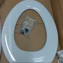 KOHLER Stonewood Quiet-Close, Elongated Toilet Seat Soft Close, Durable Wood, Easy Installation, Universal Fit, Home Essentials, White Finish, K-20466-0