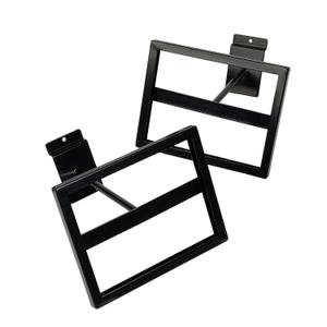 SSWBasics Rectangular Black Faceout Sign Holder for Slatwall - Holds 7" W x 5 ½"H Signs - Set of 2