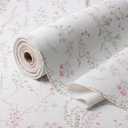 Amiitay Floral Drawer and Shelf Liner for Cabinets, Non-Adhesive and Strong Non-Slip Flower Shelf Cabinet Drawer Liners for Kitchen,Table,Bookshelves,Waterproof Cupboard Liners,12IN x 10FT