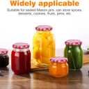 Kichvoe Mason Jar Lids 40 Pack 2.55 Inch Airtight Screw Caps for Canning Jars Jam Jelly Bottles Leak-Proof Bottle Cap Accessories for Food Storage and Pantry