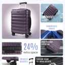 LIGHT FLIGHT Carry On Luggage 22x14x9 Suitcases with Wheels,Lilac Purple, 20 Inch