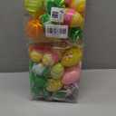 Garma 36 PCS Easter Hanging Plastic Eggs Decorations Colorful Eggs Painted Ornaments with Bow, Easter Tree Ornaments Decor for DIY Crafts Party Favor Home Decor Pascua Exchange Gifts