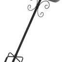 Yardwe Vintage Metal Feeder with Iron Stake Elegant Outdoor Garden Decor Dual Functionality for Birds Weather Resistant Easy Installation for Lawn