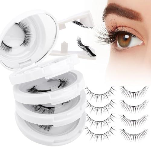 Magnetic Eyelashes with Applicator Natural Look: 4 Pairs, No Glue and Liner Needed, Wendy Lashes, CX0220, 079+B01