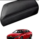 Autorder Center Console Cover for Hyundai Elantra 2021-2025 2026 Accessories Carbon Fiber Armrest Cover Anti-Scratch Leather Armrest Protector (Automatic Brake Only, Not for Handbrake)