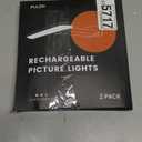 FULEN 2 Pack Picture Lights for Wall,Battery Operated Wall Sconce Rechargeable,LED Wall Light Cordless with Remote,3 Color Temperature, Art Lights for Painting,Frame,Gallery,Dartboard Lights,Black