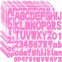 Letter Sticker 1.5 Inch,16 Sheets Vinyl Self Adhesive Waterproof Scrapbook Letter Sticker,for Notebook,Scrapbooking Crafts,DIY Crafts Art Making Pink