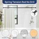ENJOYBASICS Matte Black Shower Curtain Rod 30 to 76 Inches, Stainless Steel Adjustable Spring Tension Rods No Drill for Bathroom, Closet, Window, Room Divider, Never Rust, Non Slip