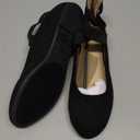 FEVERSOLE Women's Mary Jane Fashion Round Toe Easy Buckle Slip On Flats (7.5, Maryjane Black Velvet)