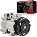 Torchbeam AC Compressor with Clutch Fit for Ford Ranger 2000 1990-2011 3.0L/4.0, for Explorer 1991-2001 4.0L, Explorer Sport Trac 2001-2005, OE: 58132, 0658132