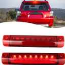 Red Lens LED 3rd Third Brake Light Replacement for Toyota 4Runner Highlander Prius Sienna,Center High Mount Stop Lamp with Sealing Gasket (Red)