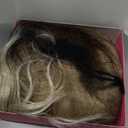 Molefi Hair Toppers for Women with Thinning Hair,18 Inch Long Layered Topper, Add Volume Synthetic Wiglets Pieces For Women 6.5"x6.5" Large Base for Daily Use (Ombre Blonde with Dark Root)