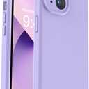 Vooii Compatible with iPhone 13 Case, Liquid Silicone Upgrade [Camera Protection] [Soft Anti-Scratch Microfiber Lining] Shockproof Phone Case for iPhone 13 6.1 inch - Light Purple