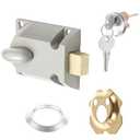 MorningRo A Set Garage Door Lock Set Center Mount Design Diecast Aluminum Cylinder Deadbolt Locks with Key for Most Garage Door Security Home Improvement