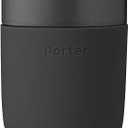 W&P Porter Travel Coffee Mug with Protective Silicone Sleeve | 12 Ounce Charcoal | Reusable Cup for Coffee or Tea | Portable Ceramic Mug with BPA-Free Press-Fit Lid | Dishwasher Safe | On-the-Go