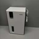 NineSky Dehumidifier for Home, 95 OZ Water Tank, (1000 sq.ft) Dehumidifiers for Bathroom Bedroom Basement with Auto Shut Off,7 Colors LED Light(White)