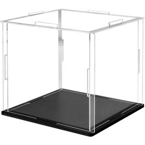 Self-Assembly Acrylic Display Case Mini Clear Display Case Small Acrylic Display Box Dustproof Protection for Figures Collectibles Memorabilia Jewelry Toys Storage3.9x3.9x3.9inch
