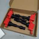 4PCS Upgraded Ignition Coil Pack and Iridium Spark Plug Compatible with 2016-2021 Hyundai Elantra Kona Sonata Hybrid V-eloster Kia Forte Optima Hybrid Soul 2.0L L4 Replaces UF816 93175