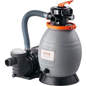 VEVOR Sand Filter Pump for Above Ground Pool, 13 in, 3500 GPH, 3/4 HP Swimming Pool Sand Filter Pump System, Krystal Clear with 6-Way Multi-Port Valve & Strainer Basket, Easy Installation for Pools