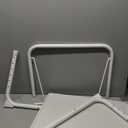 Adjustable TV Tray Table - TV Dinner Tray on Bed & Sofa, Comfortable Folding Table with 6 Height & 3 Tilt Angle Adjustments (White)