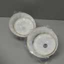 White Vase for Centerpieces Compote Bowl: Wedding Pedestal Vase 5.9 Inch Metal Flower Urn for Table Party Home Decor Set of 2