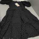 PRETTYGARDEN Womens 2026 Summer Short Dress V Neck Short Sleeve A Line Hollow Out Lace Ruffle Cute Casual Beach Party Dresses S