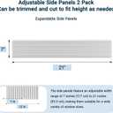 Adjustable Air Conditioner Side Panels Replacement, Compatible with Frigidaire Window A/C Units – Replaces 18FFRACP01, Expands 7–21 in, Off-White (2 pack）