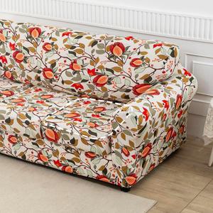 Lamberia Printed Sofa Slipcovers with Separate Cushion Covers (Leaves, Loveseat)