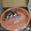 Deck Mounted Heated Bird Bath for Outdoors for Winter, 75W Heated Bird Baths with Detachable Power Cord,Thermostatic Control All Seasons for Garden Yard Patio LawnTerracotta