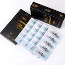 STIGMA Aquamarine Knight Tattoo Cartridge Needles #10(11RL) 31Pcs 0.3mm Bugpin Disposable Tattoo Needles Cartridges with Membrane Round Liner EN02B-50-1011RL