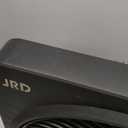 JRD 13" Box Fan with Powerful Airflow, Quiet Cooling Desk Fan with Digital Touch Screen, 3 Speeds, 5 Blades, 15h Timer, Portable Table Fan for Bedroom Office Home Kitchen, Black
