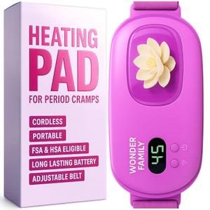 Heating Pad for Period Cramps  FSA-HSA Eligible Portable Electric Reusable Massager for Cramps Relief  Cordless Wearable Rechargeable USB Heating Belt for Menstrual Pain, Back, Abdomen, Travel