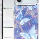 Casegis Compatible with iPhone Air Case,with [Shockproof Protective][Camera Protection] Cute Butterfly Aesthetic 17 Air Phone Cover Anti-Yellowing Soft Slim Cover for Women Girl-Black