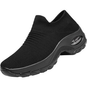 Non Slip Work Shoes Women, Walking Shoes Women, Work Gym Nurse Mesh Casual Fashion Sneakers Comfort Breathable Lightweight (All Black, Adult, Women, 6.5, Numeric, US Footwear Size System, Medium) (Black, S)