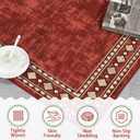 CAROMIO 8x10 Area Rug - Modern Bordered, Machine Washable, Stain Resistant, Non-Slip Accent Rug for Living Room Decor, Maroon
