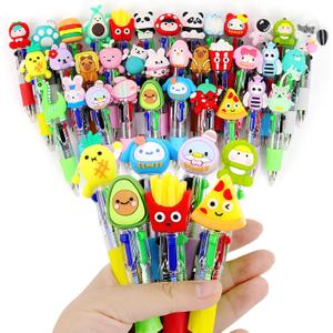 35 Pack Mini Multicolor Pens in One 4-in-1 Fun Pens for Kids Cute Ballpoint Pen Bulk for Birthdays and Children's Parties Fun Gifts Assorted Ink Kawaii Pen