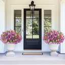 Yastouay 12 Bundles Artificial Flowers for Outdoors, UV Resistant Artificial Outdoor Flowers No Fade Fake Outdoor Flowers Plants for Garden Porch Window Box Pot Planters Decor (Mixing+Fern A)